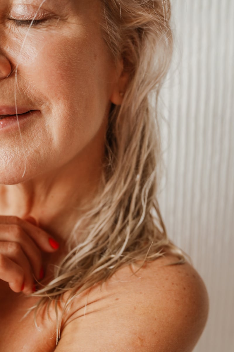 Elderly Woman with Wet Hair